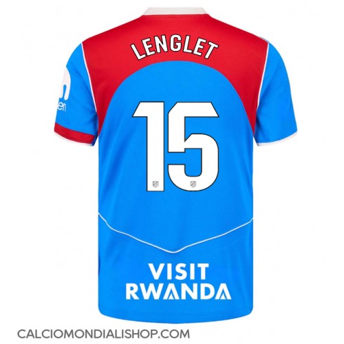 Maglie da calcio Atletico Madrid Clement Lenglet #15 Terza Maglia 2025-26 Manica Corta Maglie da calcio Atletico Madrid Clement Lenglet #15 Terza Maglia 2025-26 Manica Corta